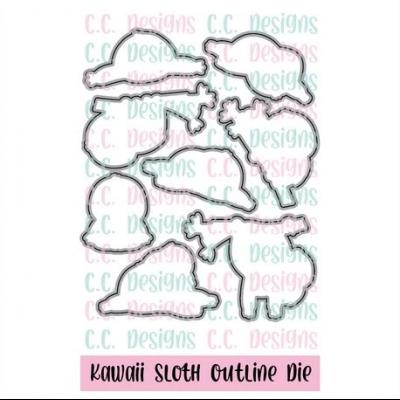 C.C. Designs Outline Die - Kawaii Sloths